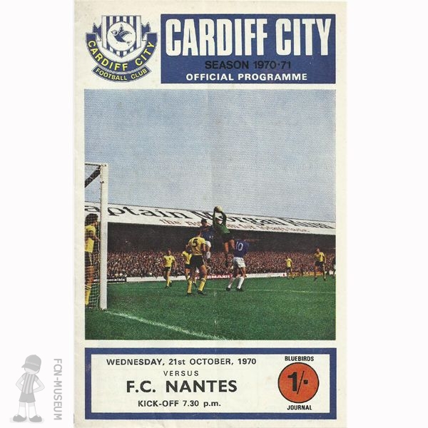 1970-71 8ème aller Cardiff Nantes (Programme)
