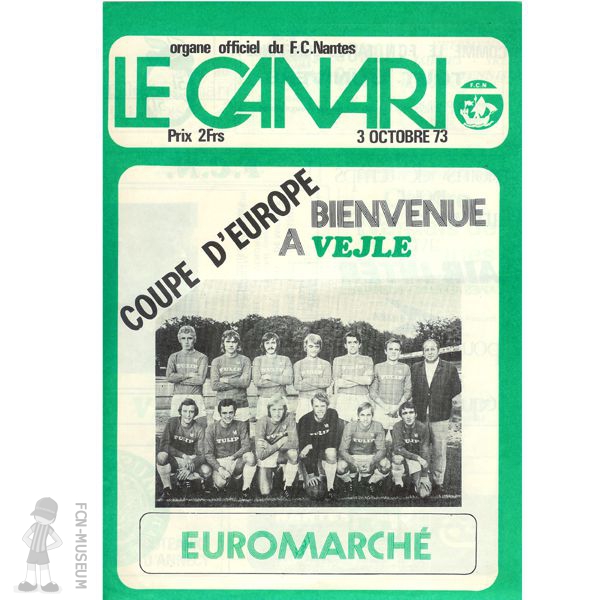 1973-74   16ème retour Nantes Vejle