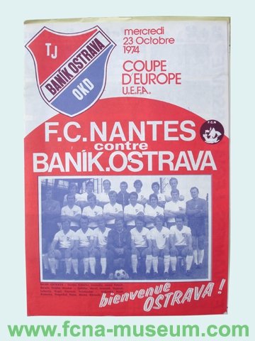1974-75  16ème aller Nantes Banik Ostrava - 1