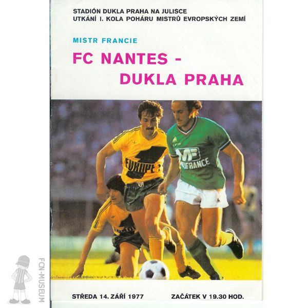 1977-78 16ème retour Nantes Dukla Prague (Programme)