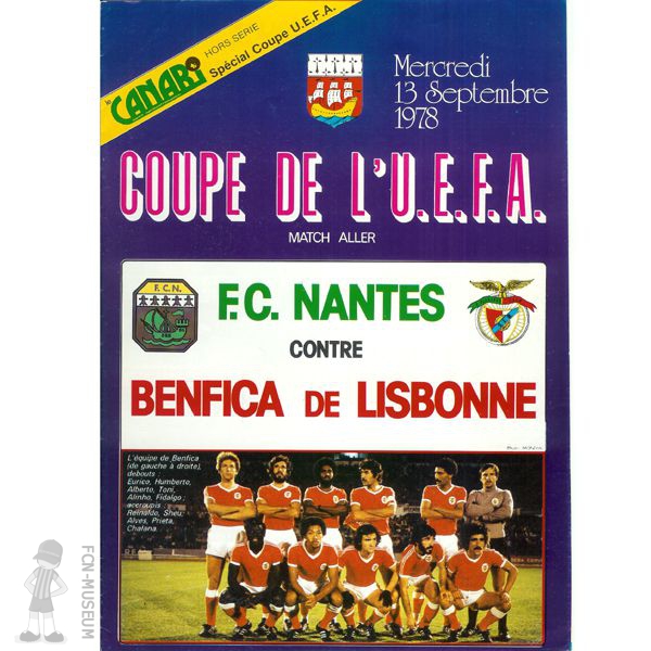 1978-79 32ème aller Nantes Benfica (programme)