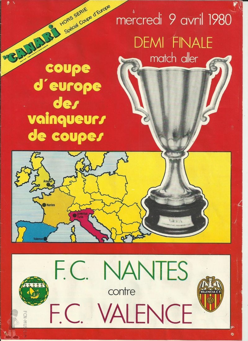 1979-80 demi aller Nantes Valence (Programme)