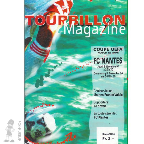 1994-95  8ème retour Sion Nantes a