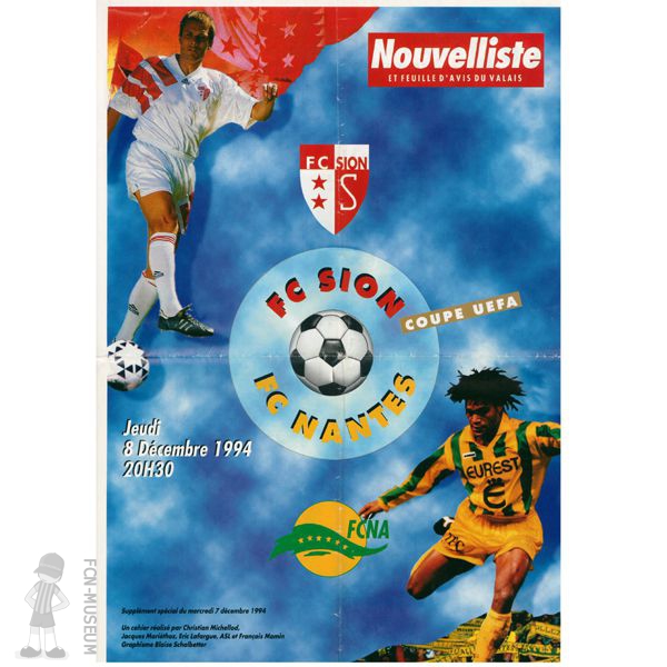 1994-95  8ème retour Sion Nantes b