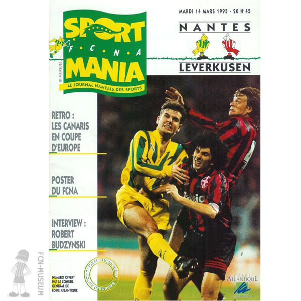 1994-95 quart retour Nantes Leverkusen - 2