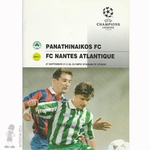 1995-96  2ème J. Panathinaikos Nantes (Programme)