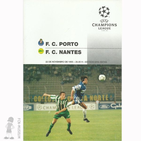 1995-96  5ème J. Porto Nantes (Programme)