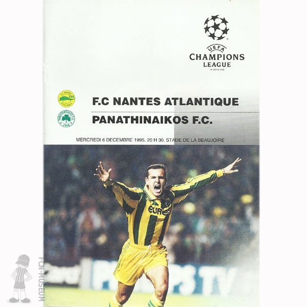 1995-96  6ème J. Nantes Panathinaikos (Programme)