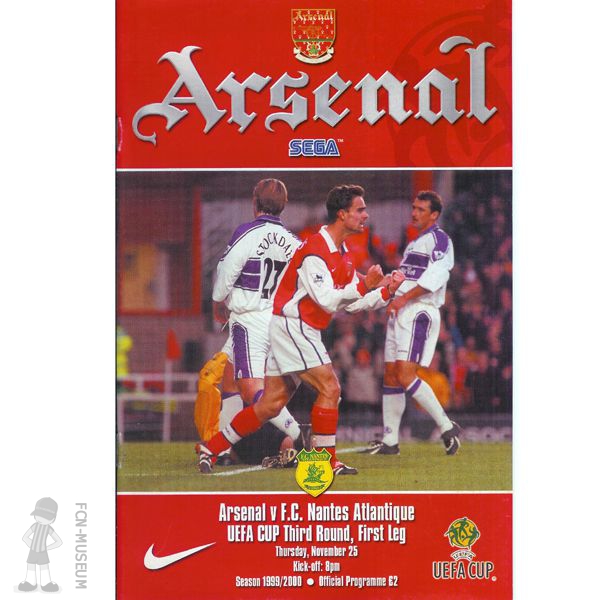 1999-00 16ème aller Arsenal Nantes - 2