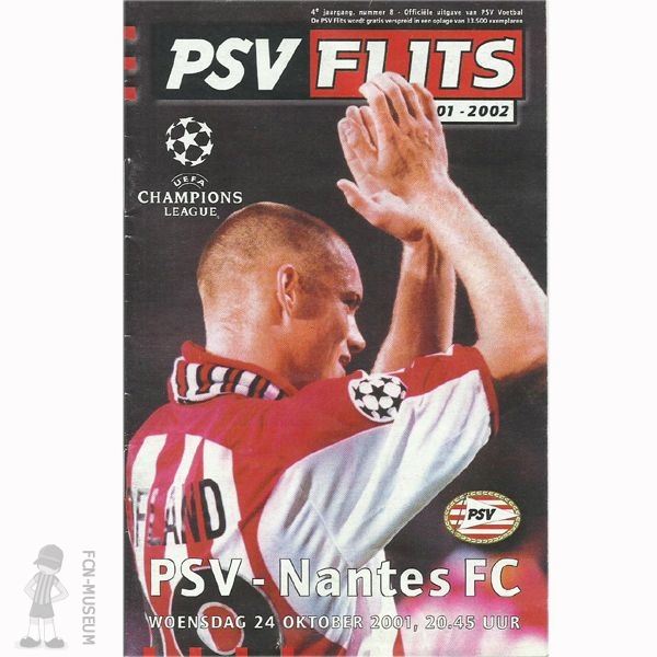 2001-02 1ère phase 5ème J. PSV Nantes (Programme)