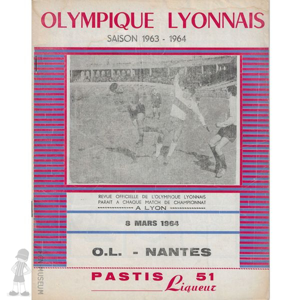 1963-64 24ème j Lyon Nantes (Programme)