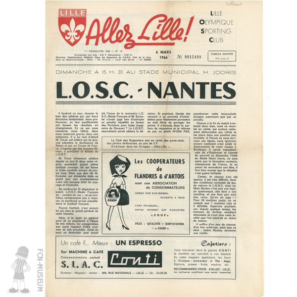 1965-66 28ème j Lille Nantes (Programme)