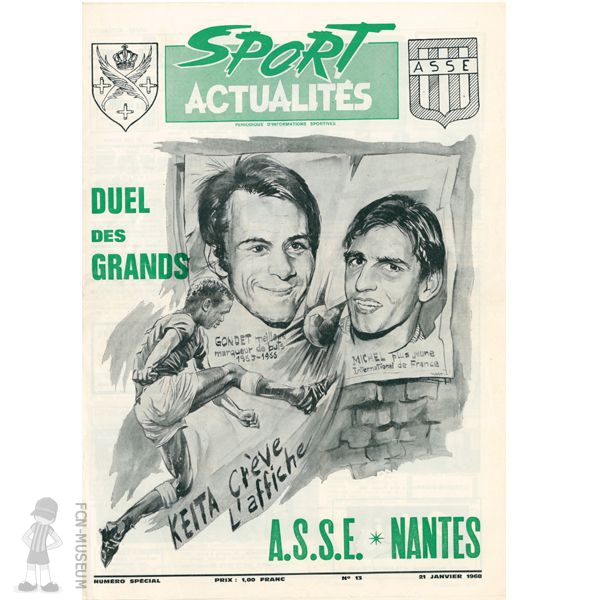1967-68 21ème j St Etienne Nantes (Programme)