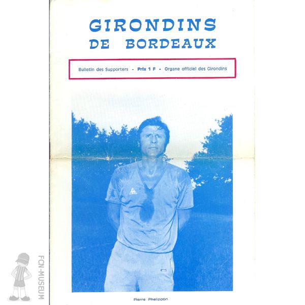 1972-73 14ème j Bordeaux Nantes (Programme)