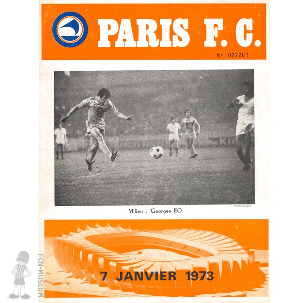1972-73 20ème j  Paris FC Nantes (Programme)