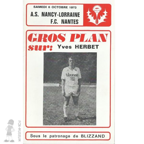 1973-74 10ème j Nancy Nantes (Programme) b