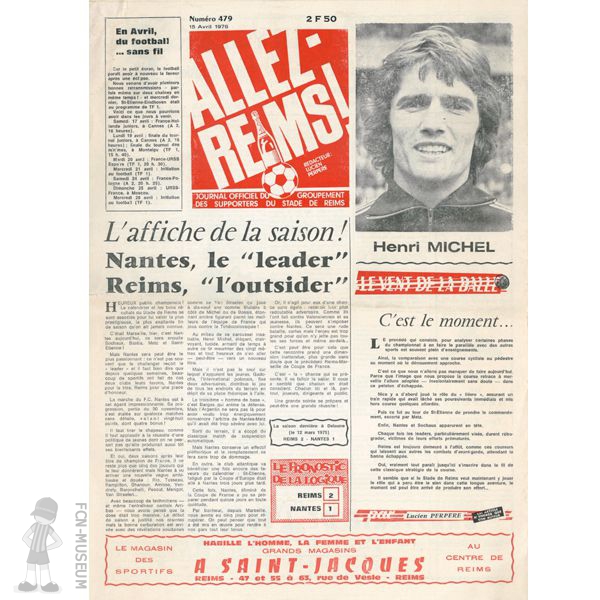 1975-76 31ème j Reims Nantes (Programme)