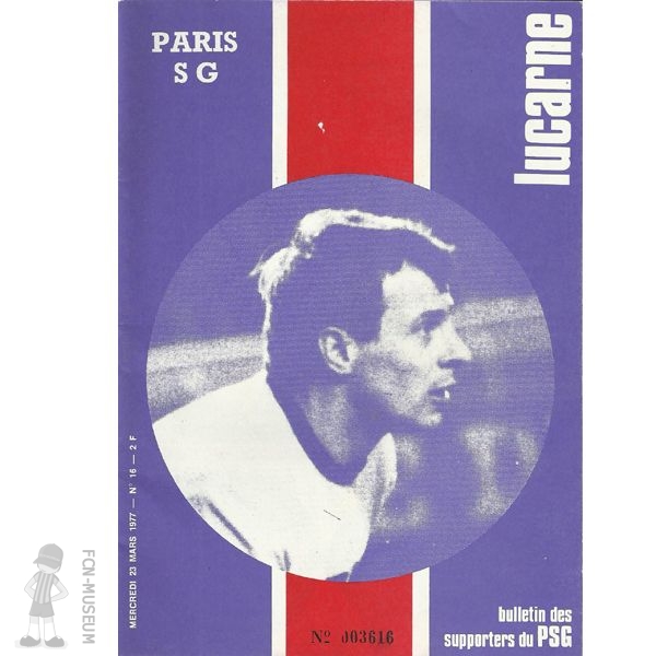 1976-77 28ème j Paris SG Nantes (Programme)