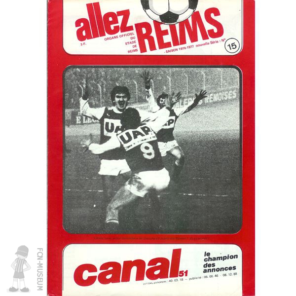 1976-77 30ème j Reims Nantes (Programme)