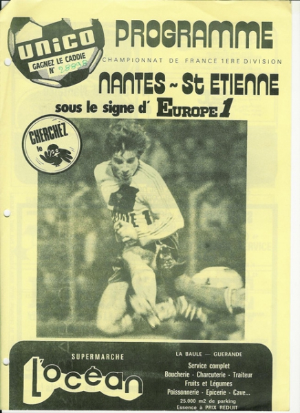 1976-77 36ème j Nantes St Etienne
