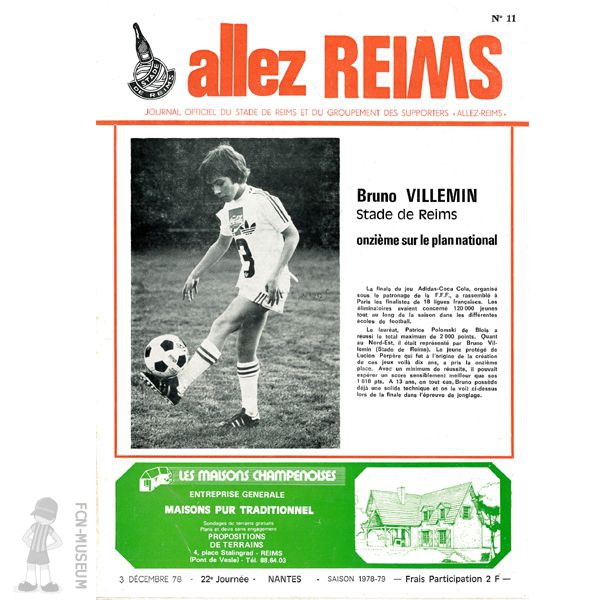 1978-79 22ème j Reims Nantes (Programme)
