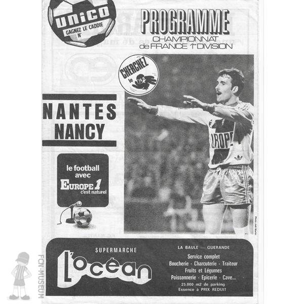 1978-79 35ème j Nantes Nancy (Programme)
