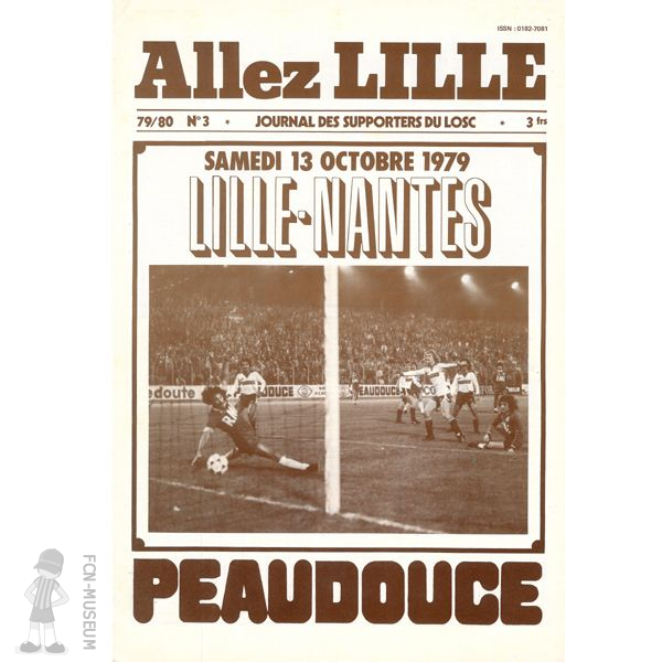 1979-80 12ème j Lille Nantes (Programme)