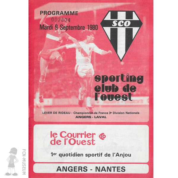 1980-81 09ème j Angers Nantes (Programme)