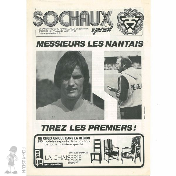1980-81 37ème j Sochaux Nantes