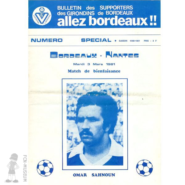 1981 Hommage Sahnoun (Programme)