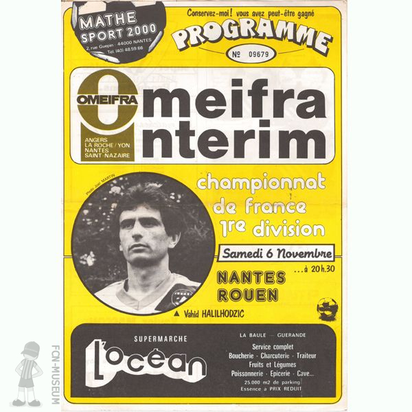 1982-83 14ème j Nantes Rouen (Programme)