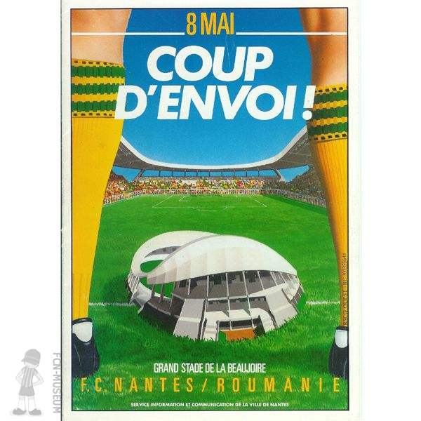1983-84 amical Nantes Roumanie (Programme)