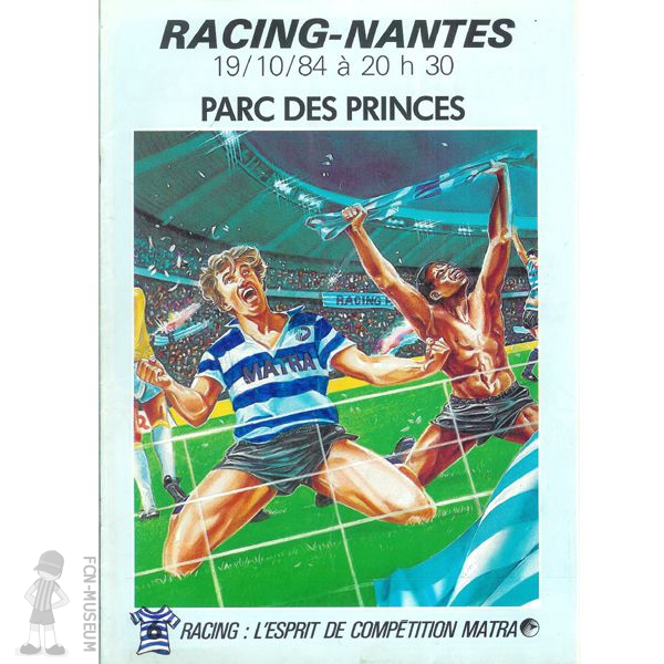 1984-85 13ème j RC Paris Nantes (Programme)