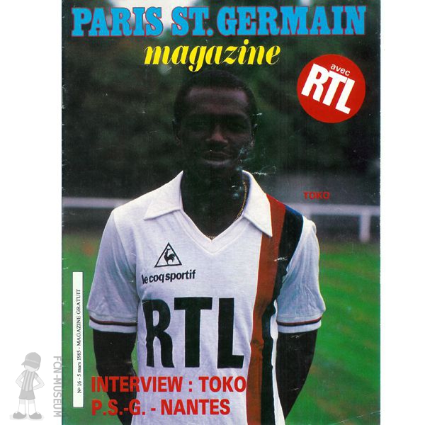 1984-85 22ème j ParisSG Nantes