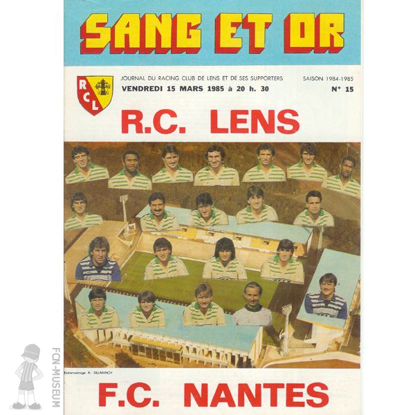 1984-85 28ème j Lens Nantes
