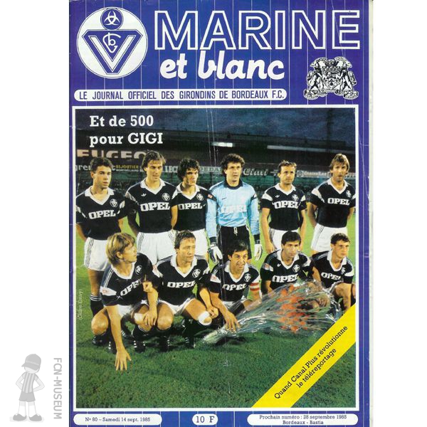 1985-86 11ème j Bordeaux Nantes