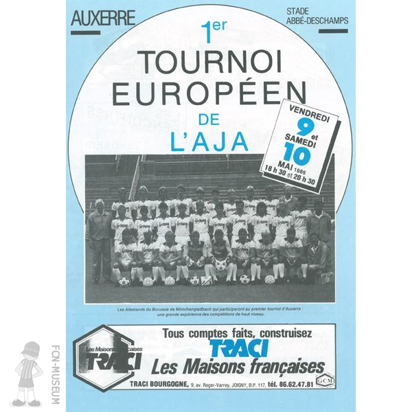 1985-86 Tournoi européen AJ Auxerre (Programme)