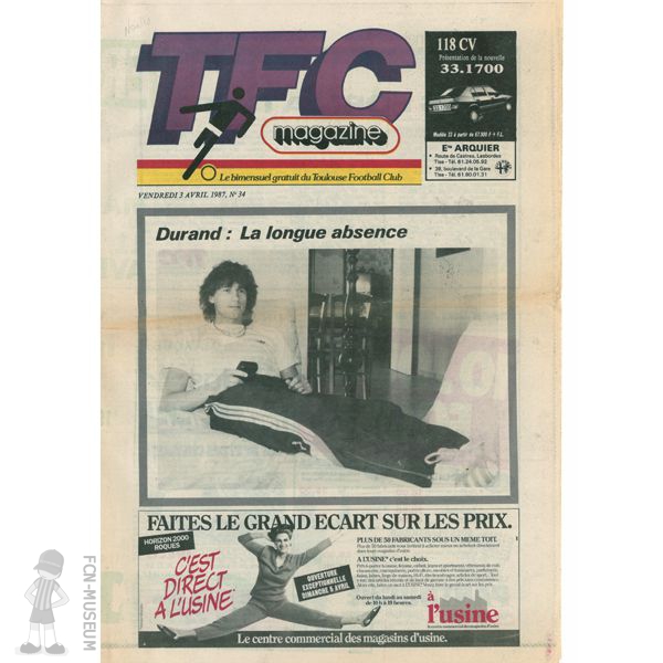 1986-87 30ème j Toulouse Nantes