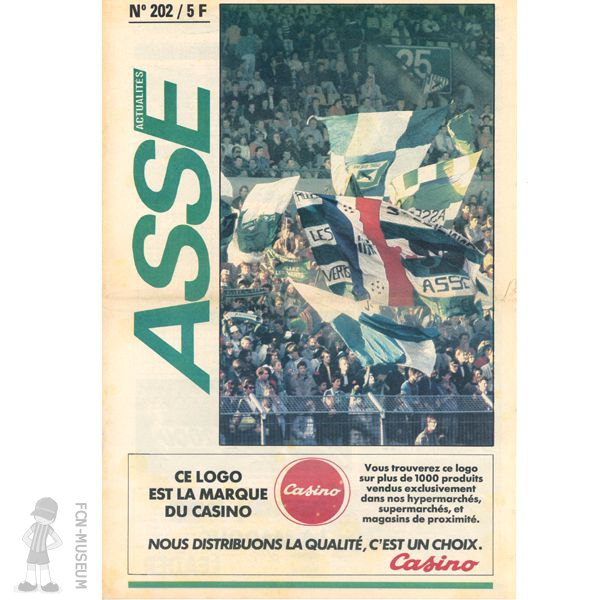 1987-88 03ème j St Etienne Nantes (Programme)