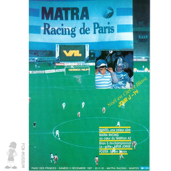 1987-88 22ème j Matra Racing Nantes