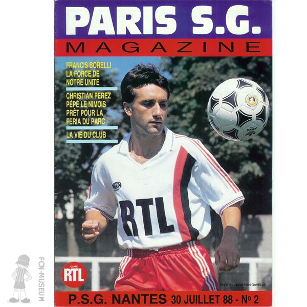 1988-89 04ème j Paris SG Nantes (Programme)