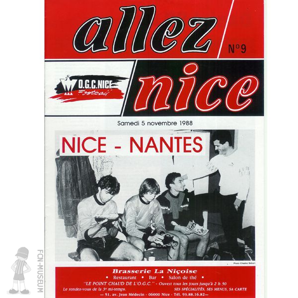 1988-89 18ème j  Nice Nantes