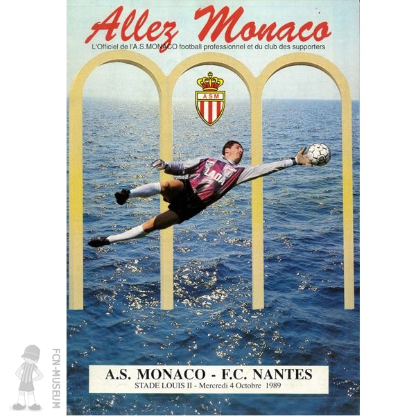 1989-90 13ème j Monaco Nantes (Programme)