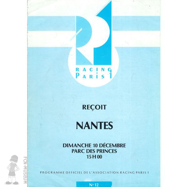 1989-90 22ème j Racing Paris 1 Nantes