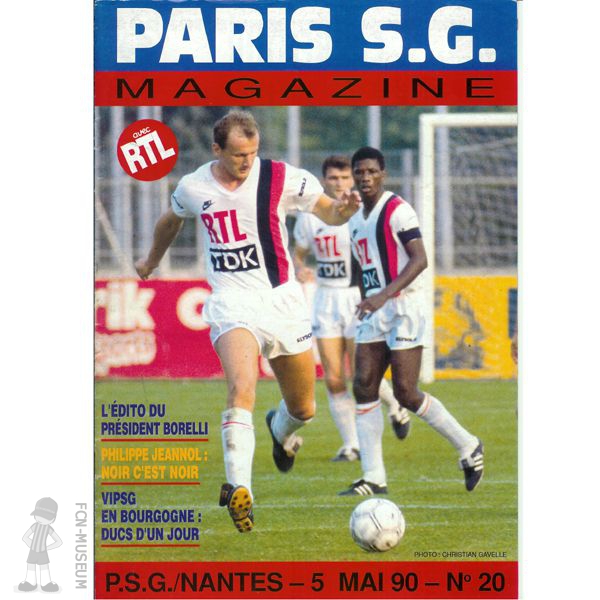 1989-90 36ème j Paris SG Nantes (Programme)