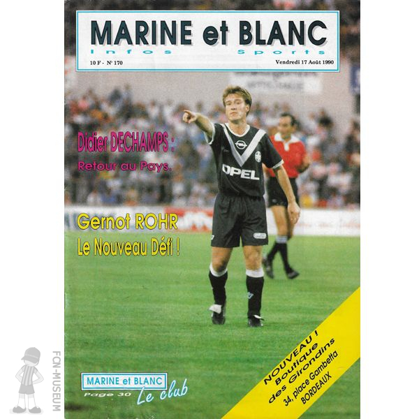 1990-91 05ème j Bordeaux Nantes (Programme)