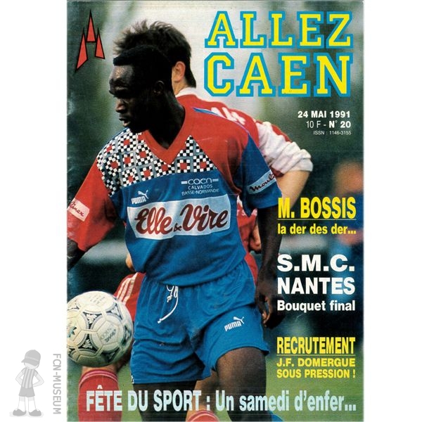 1990-91 38ème j Caen Nantes (Programme)