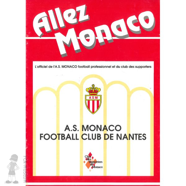 1991-92 17ème j Monaco Nantes (Programme)