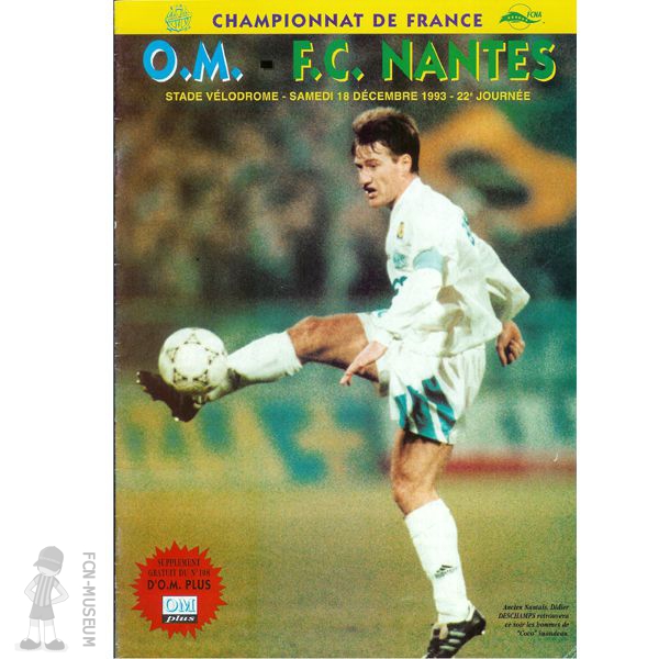 1993-94 22ème j Marseille Nantes (Programme)