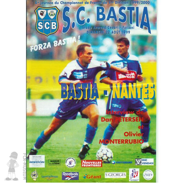 1999-00 04ème j Bastia Nantes (Programme)
